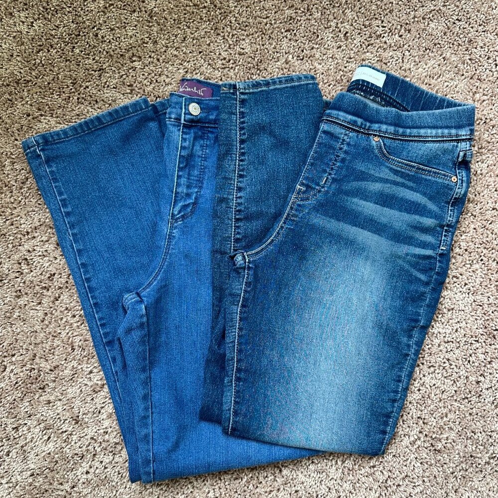 Women's Jeans Size 8 LOT of 2! Gloria Vanderbilt & Levi Strauss - Picture 2 of 9